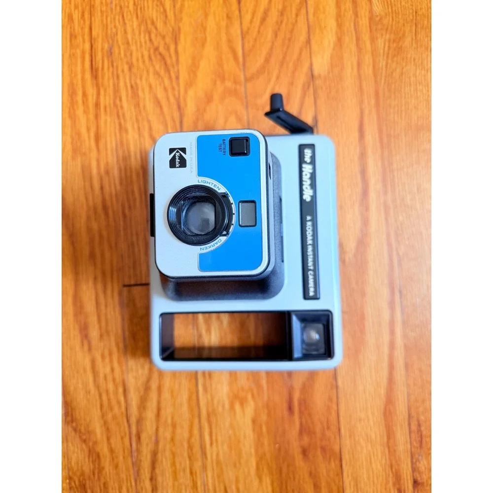 Vintage Kodak‎ The Handle Instant Camera Blue Grey 1970s Retro Display Prop